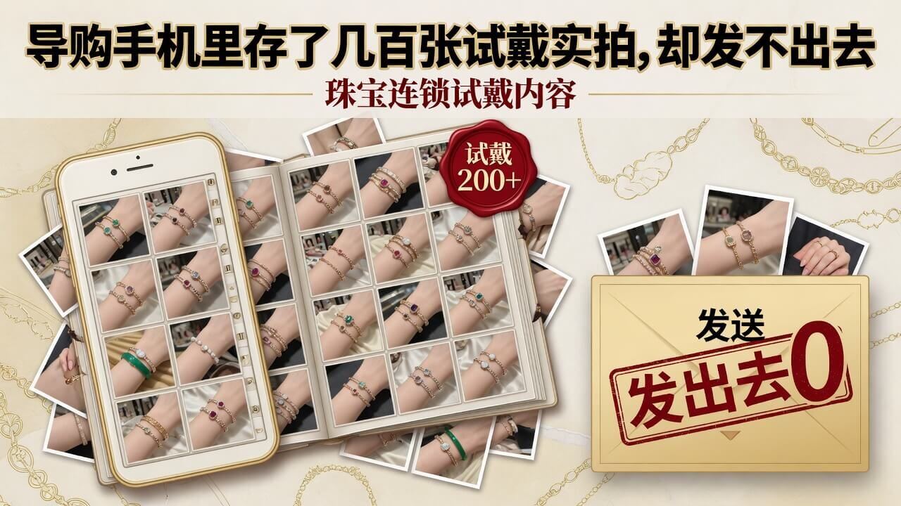 珠宝连锁导购存的几百张试戴实拍,如何直接变成传播内容?