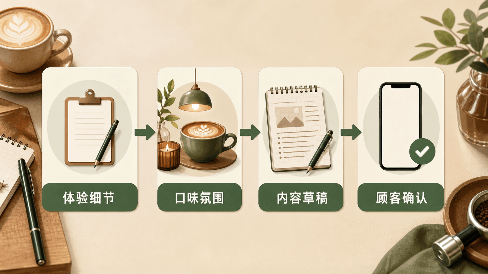 咖啡店顾客体验内容生成流程