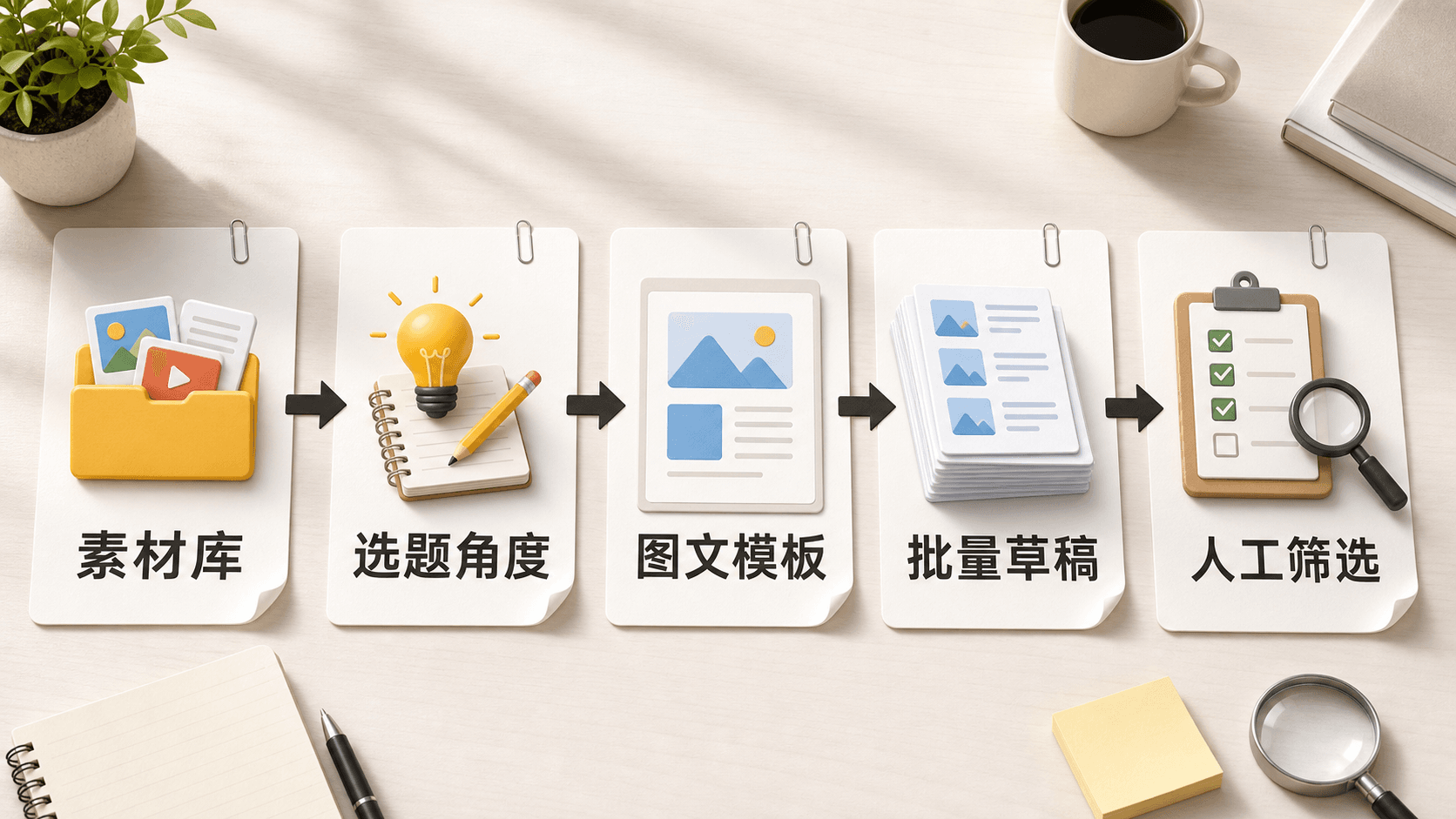 图文笔记批量生产流程