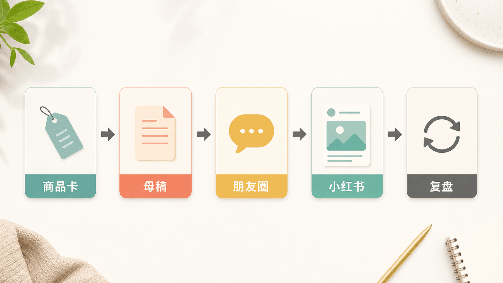 朋友圈和小红书内容拆分流程